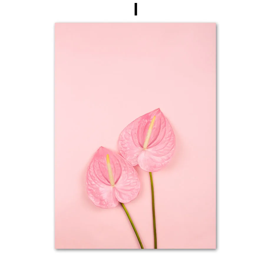 Plakat różowy Paryż - kwiaty i sakura Wzór 3