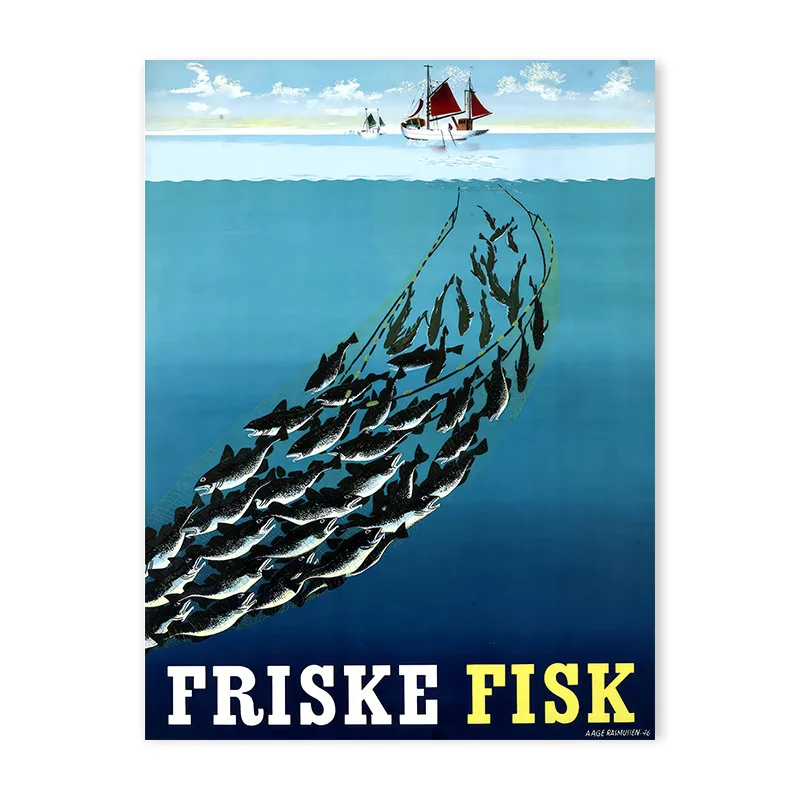 Plakat ryby i zwierzęta morskie abstrakcyjny Jasnoszary