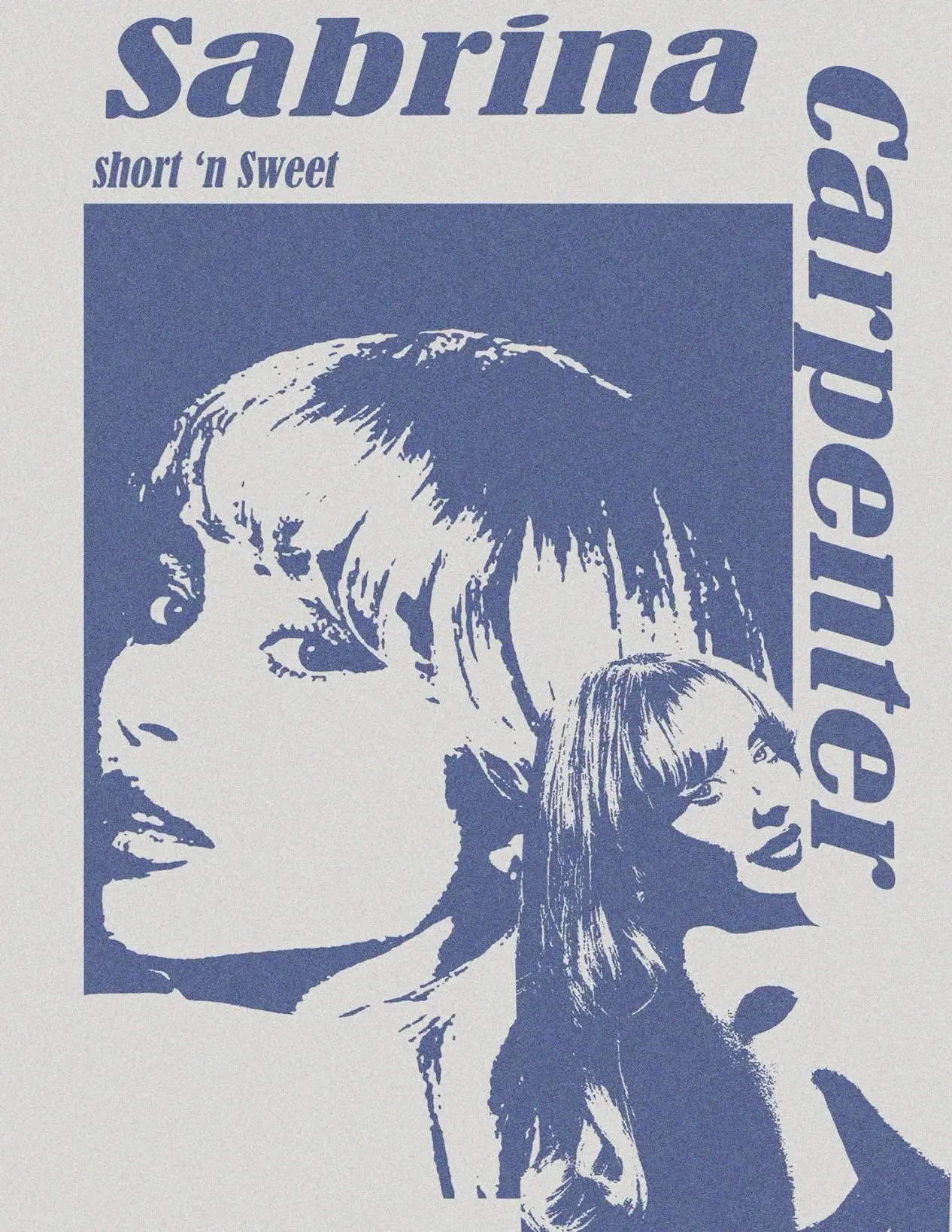 Plakat Sabrina Carpenter - vintage portret Fioletowy/фиолетовый