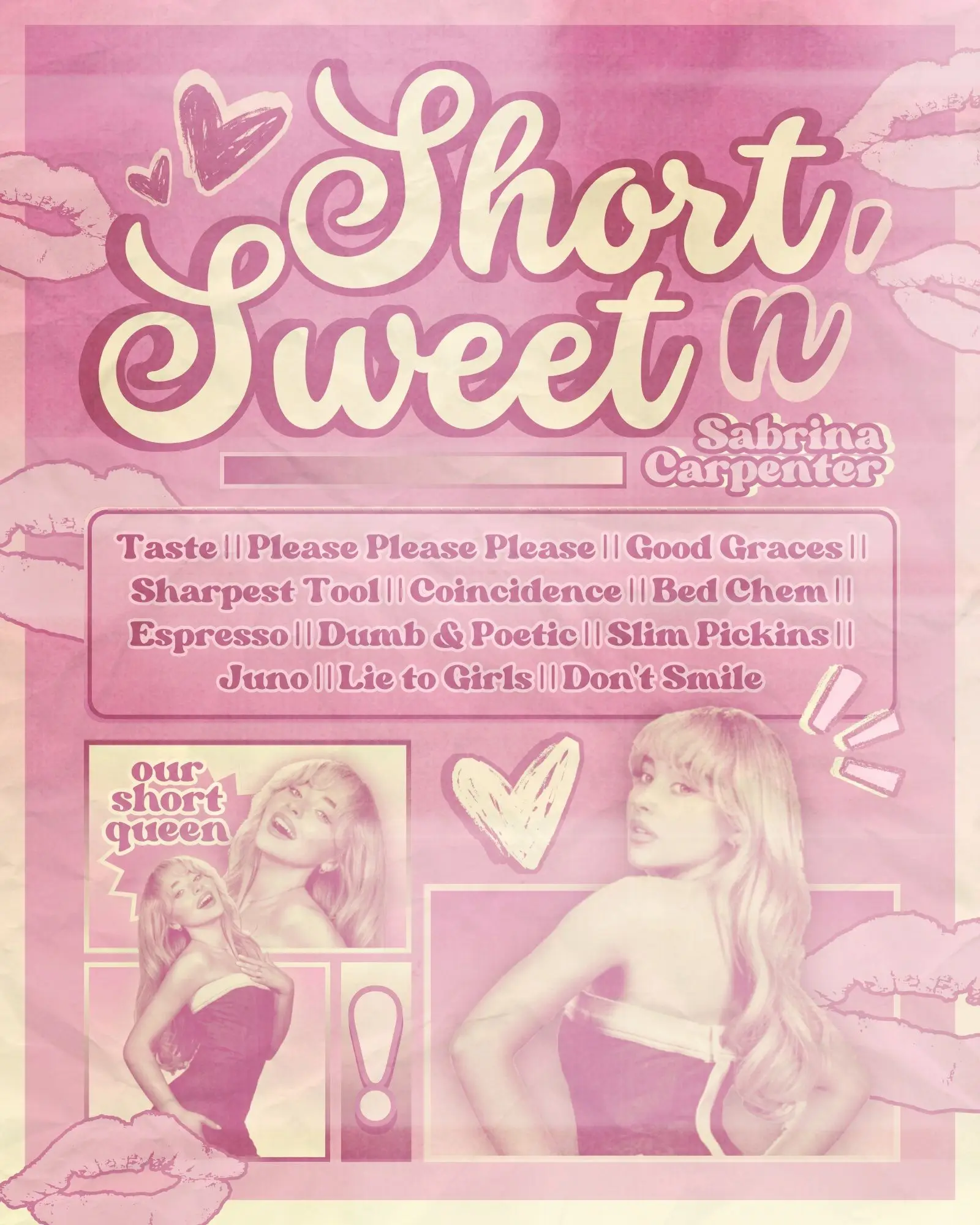 Plakat Sabrina Carpenter - vintage portret Jasny