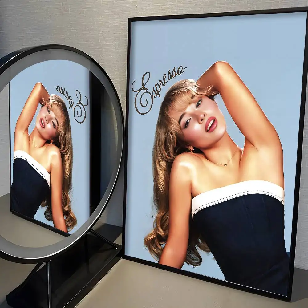 Plakat Sabrina Carpenter - portret piosenkarki Zielony