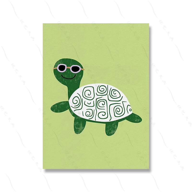 Safari pastelowe - plakat do pokoju dziecka Brązowy