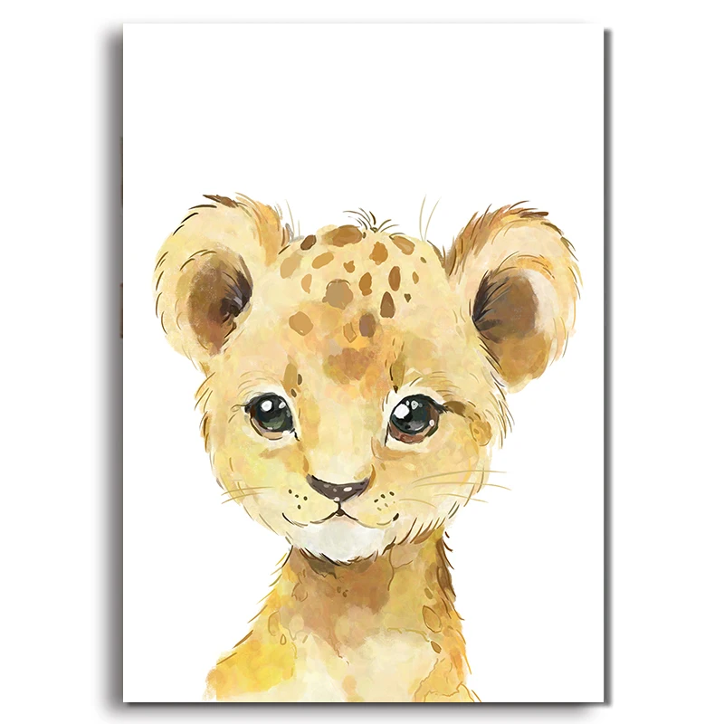 Plakat safari ze zwierzętami do pokoju dziecięcego Wzór 1
