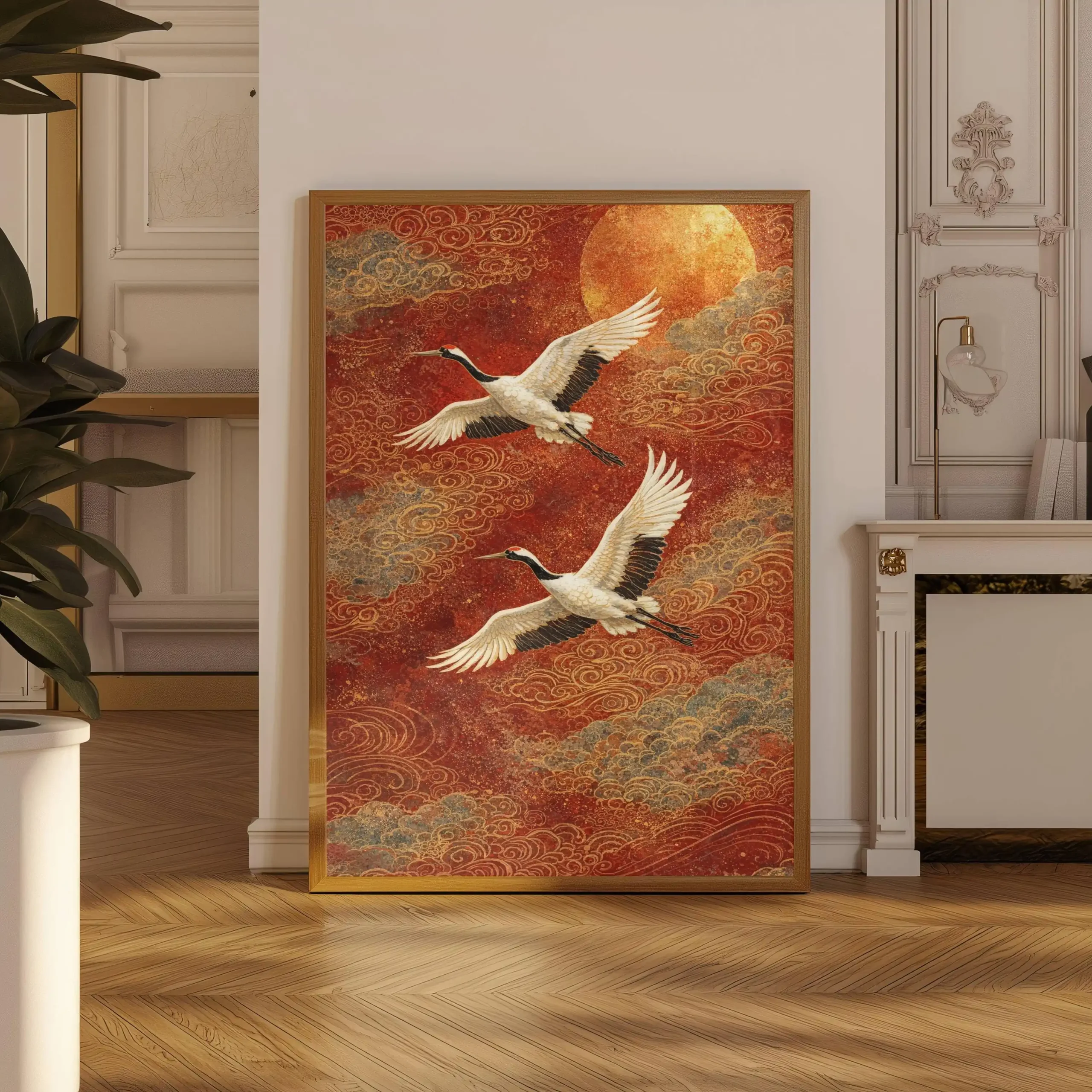 Kwiaty wiśni sakura - plakat japandi Wzór 3