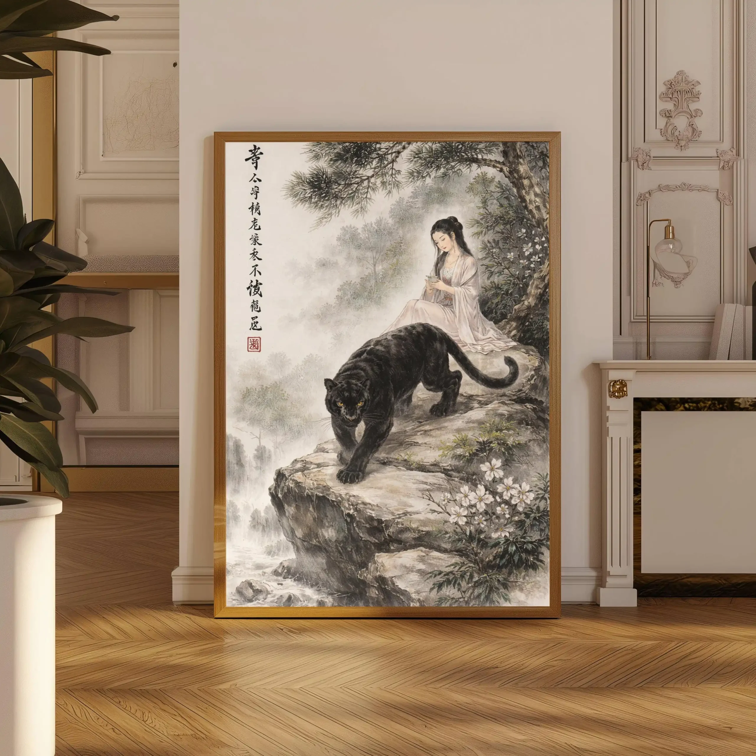 Kwiaty wiśni sakura - plakat japandi Wzór 5