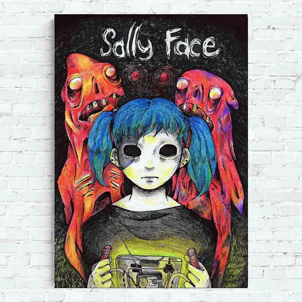 Plakat Sally Face - mroczna grafika do pokoju gracza No frame 1