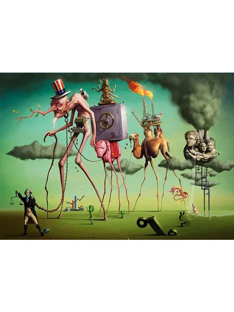 Plakat Salvador Dali surrealizm Jasnoszary