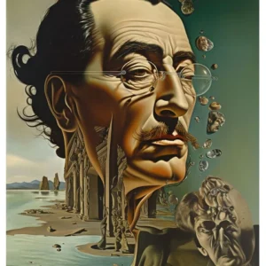 Plakat Salvador Dali surrealizm Niebieski