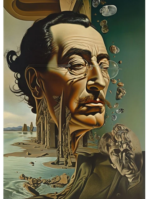 Plakat Salvador Dali surrealizm Niebieski