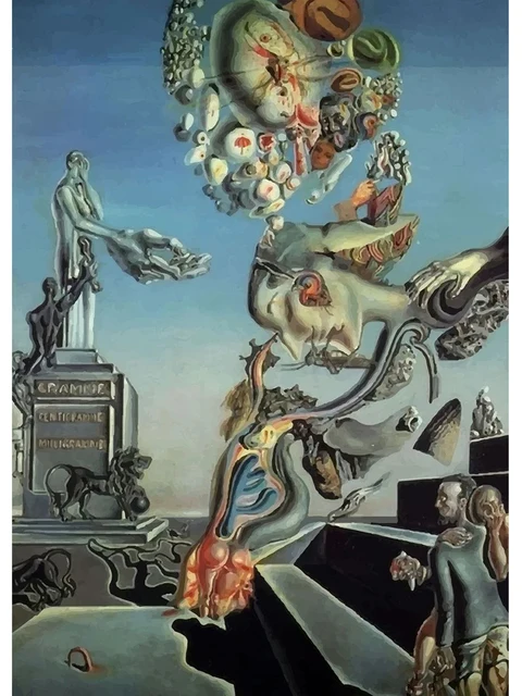 Plakat Salvador Dali surrealizm Różowy