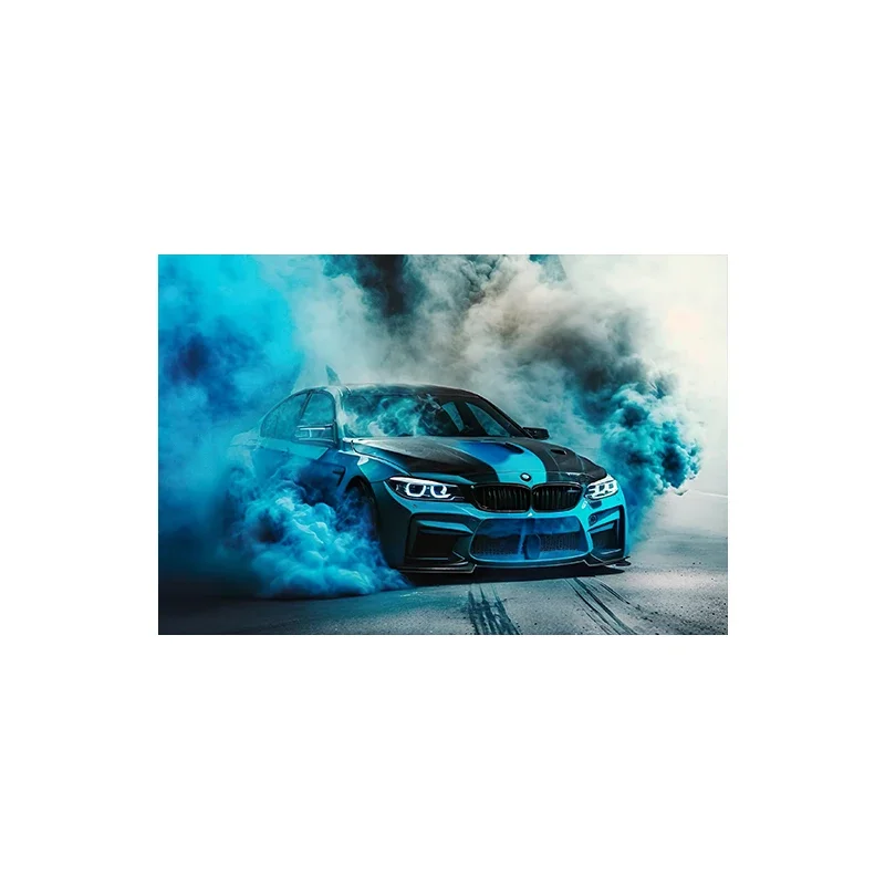 Plakat sportowy samochód E30 graffiti Zielony