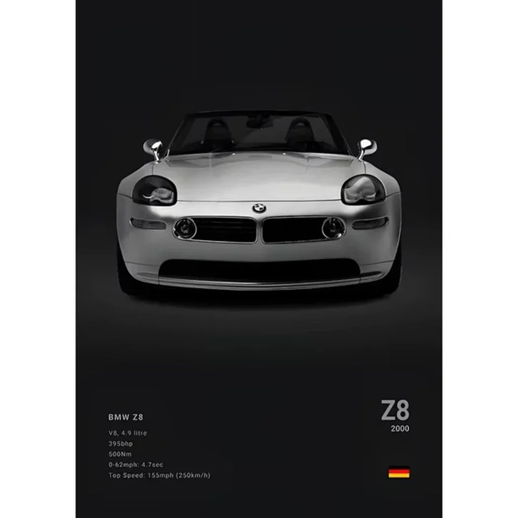 Plakat motoryzacyjny pop art - sportowe samochody Wzór 8