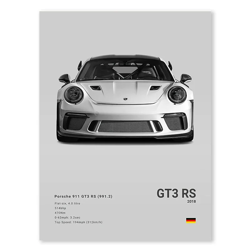 Plakat samochód sportowy Porsche 911 GT3 RS Wzór 10