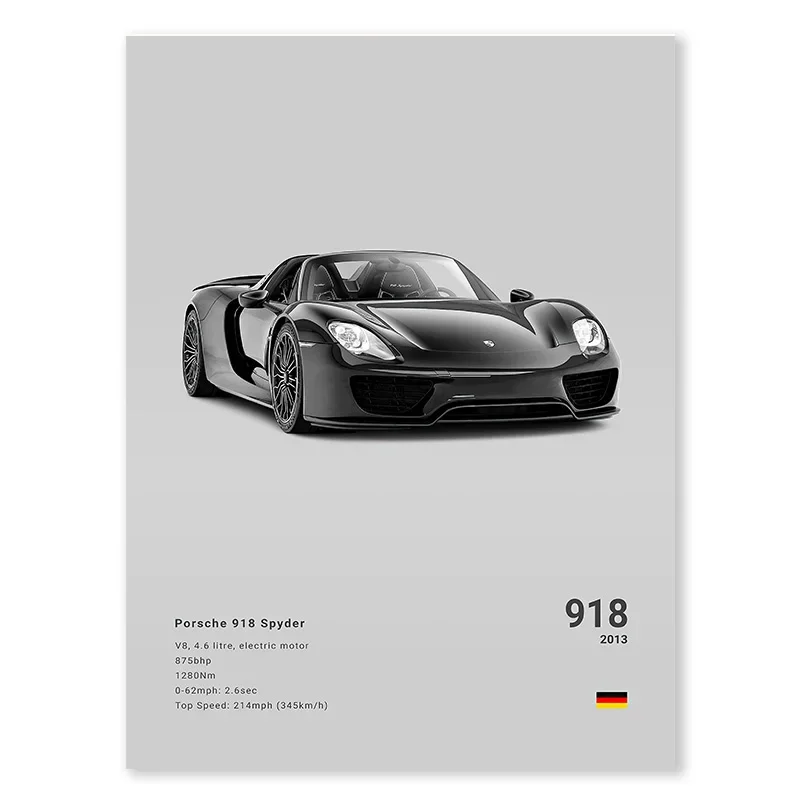 Plakat samochód sportowy Porsche 911 GT3 RS Wzór 12