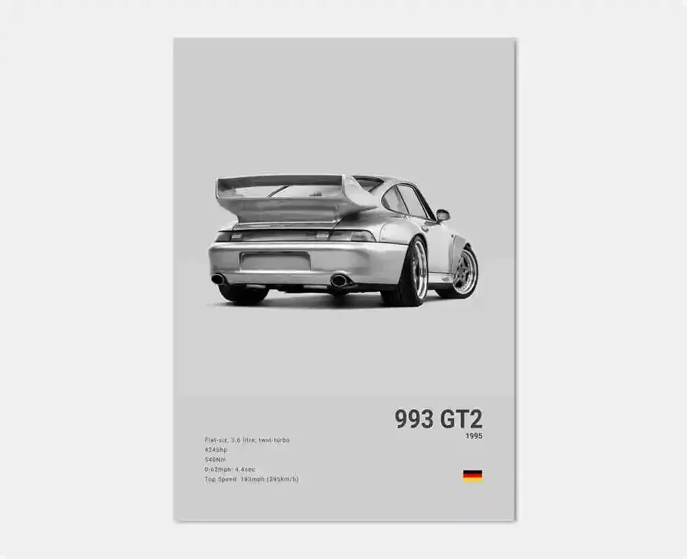 Plakat samochód sportowy Porsche 911 Wzór 4