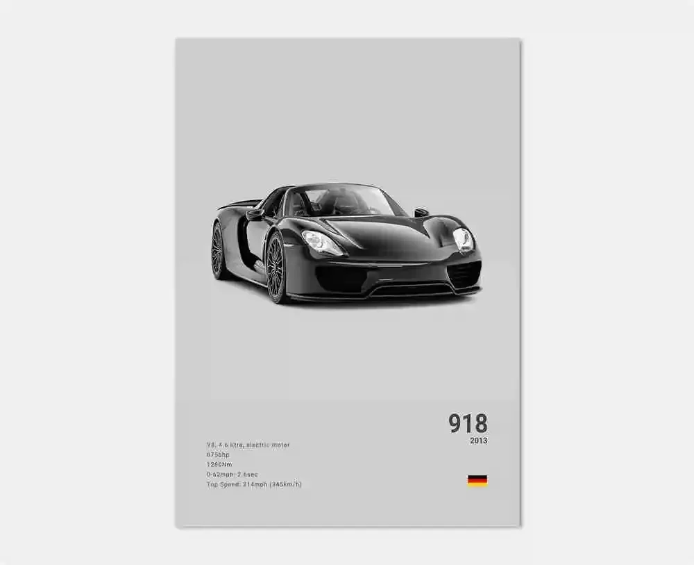 Plakat samochód sportowy Porsche 911 Wzór 6