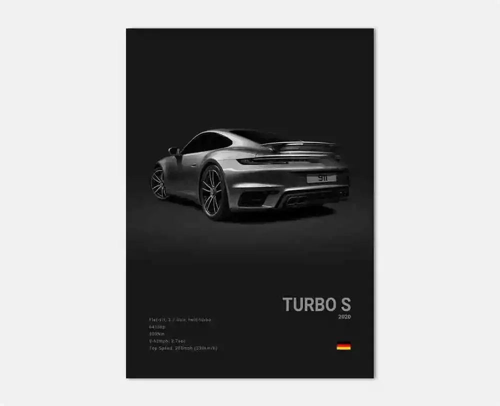 Plakat samochód sportowy Porsche 911 Wzór 8