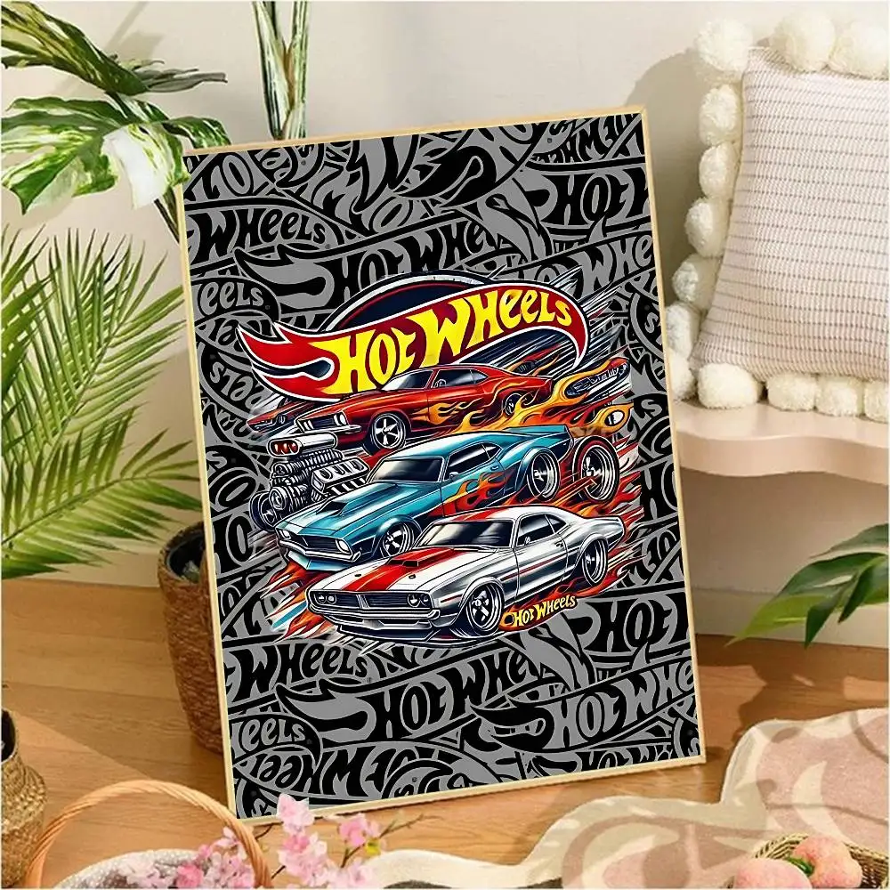 Plakat z samochodami i resorakami w stylu anime Wzór 2
