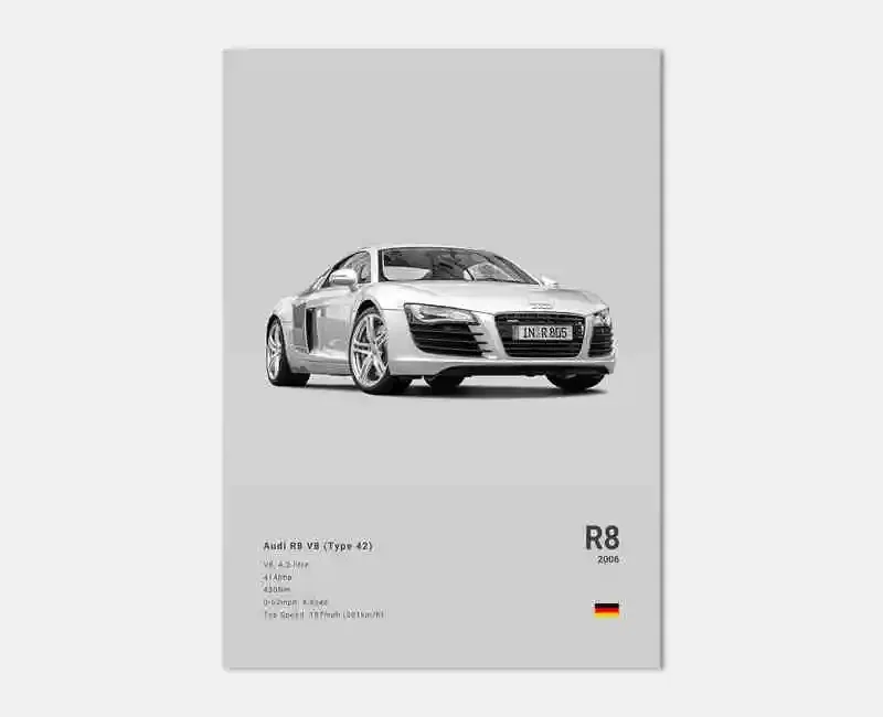 Plakat samochody sportowe - motoryzacja Wzór 6