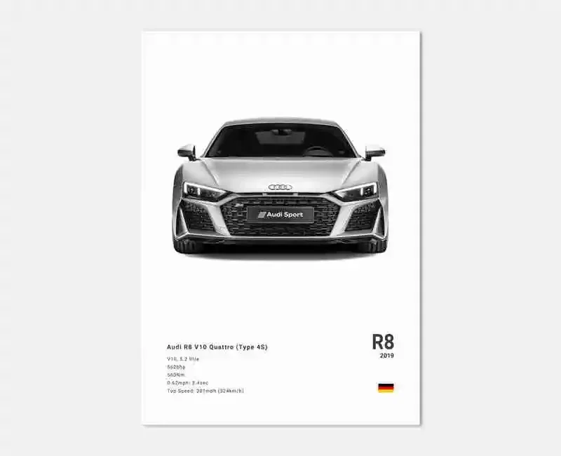 Plakat samochody sportowe - motoryzacja Wzór 8