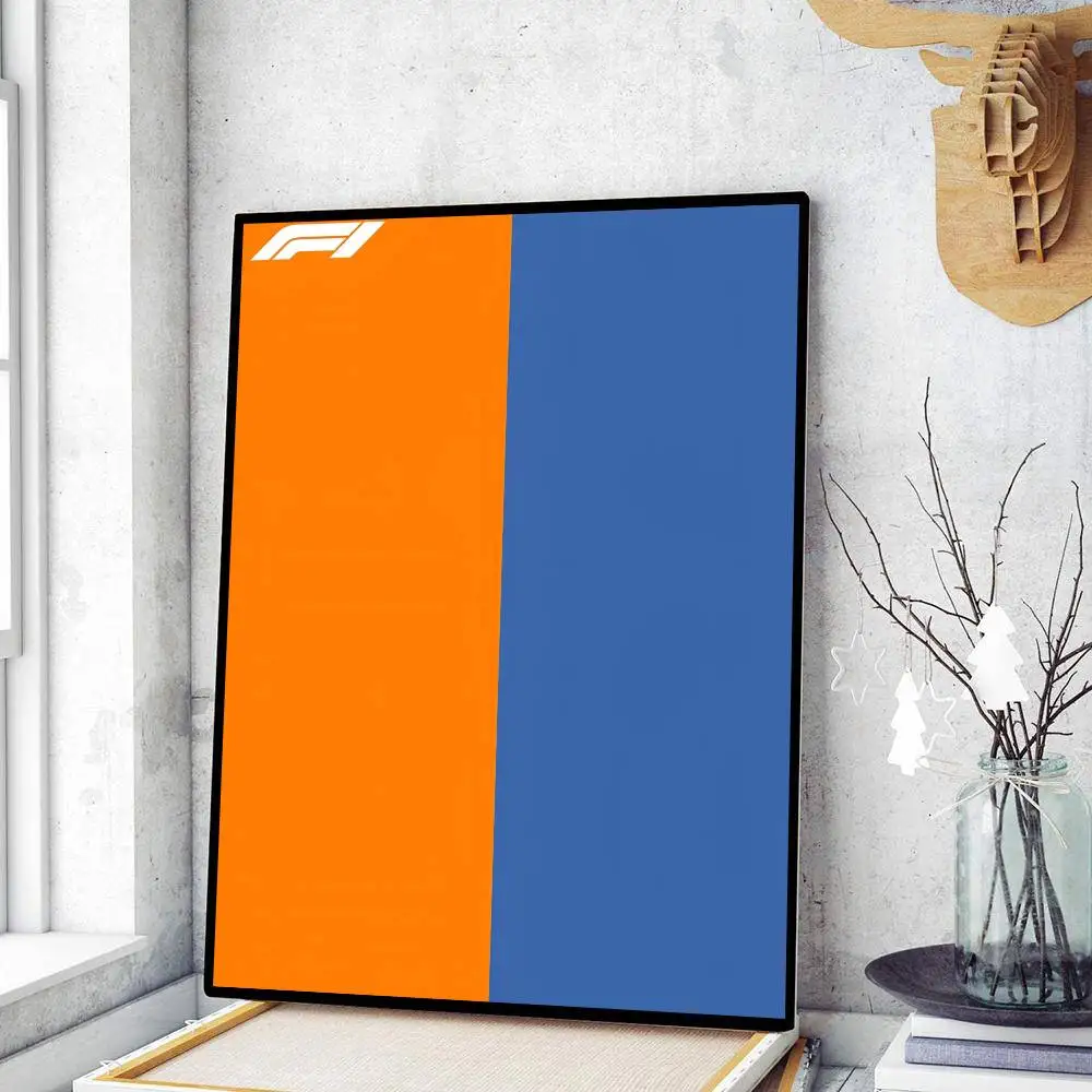 Plakat samochody wyścigowe minimalistyczny gradient Niebieski