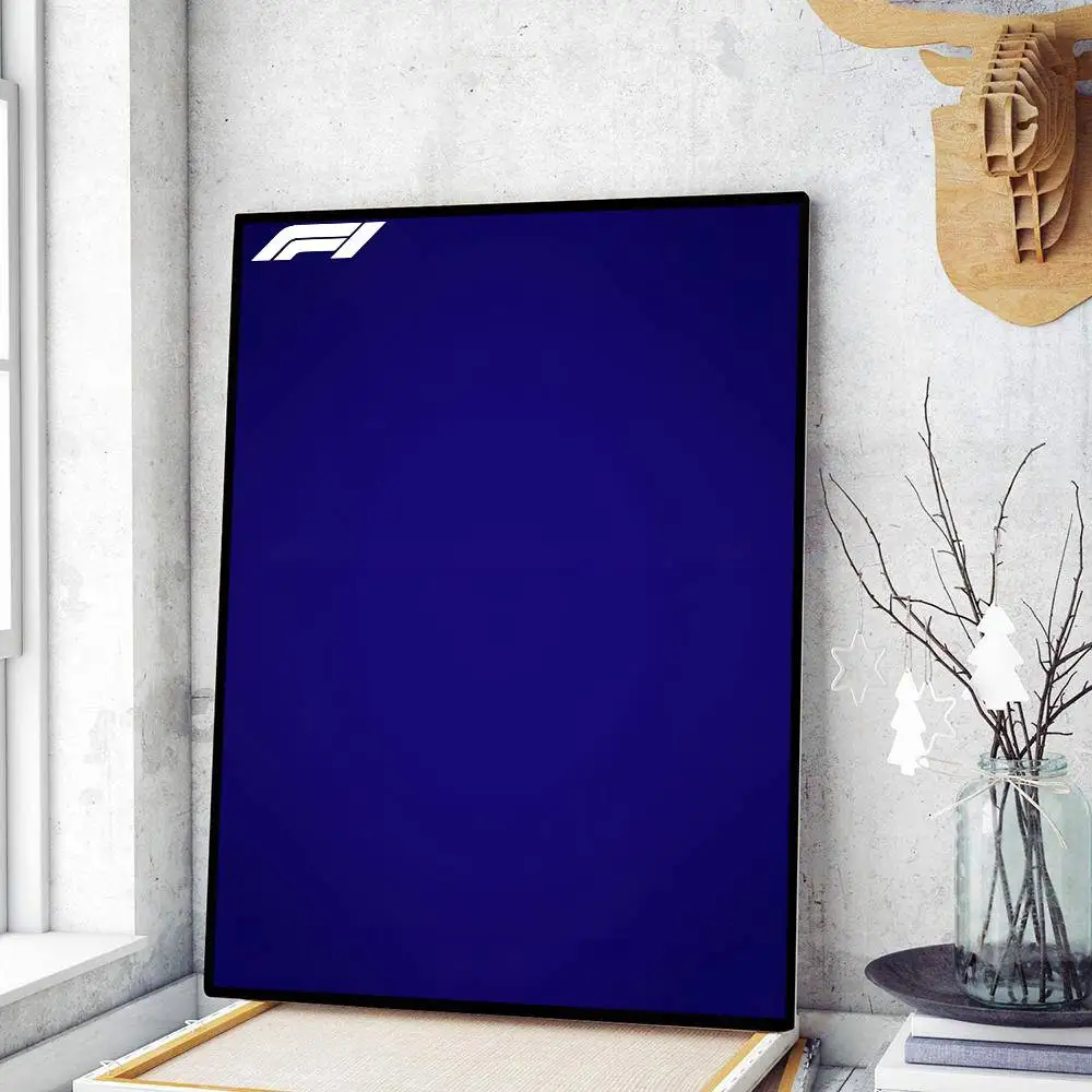 Plakat samochody wyścigowe minimalistyczny gradient Srebrny