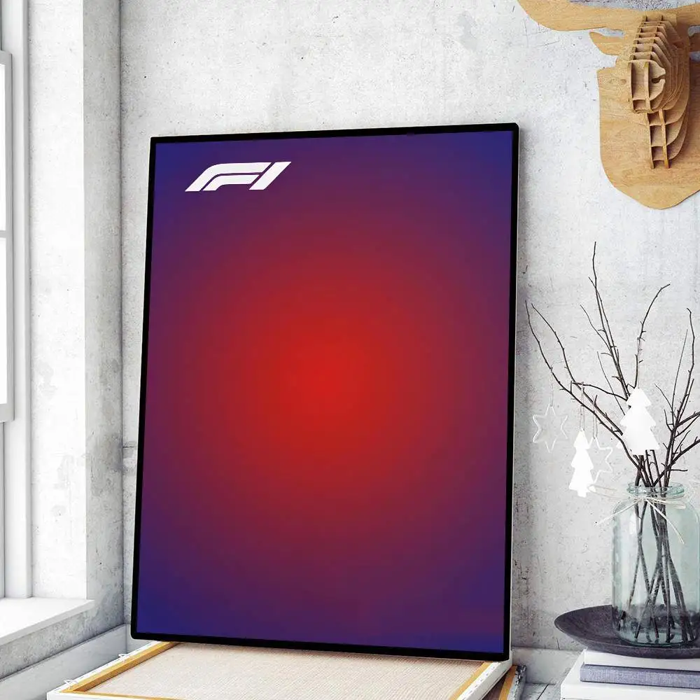 Plakat samochody wyścigowe minimalistyczny gradient Szary