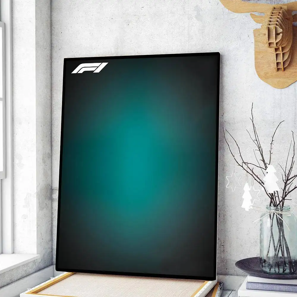 Plakat samochody wyścigowe minimalistyczny gradient Zielony