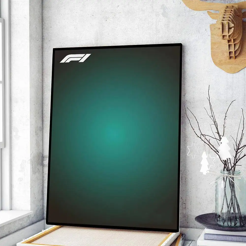 Plakat samochody wyścigowe minimalistyczny gradient Złoto