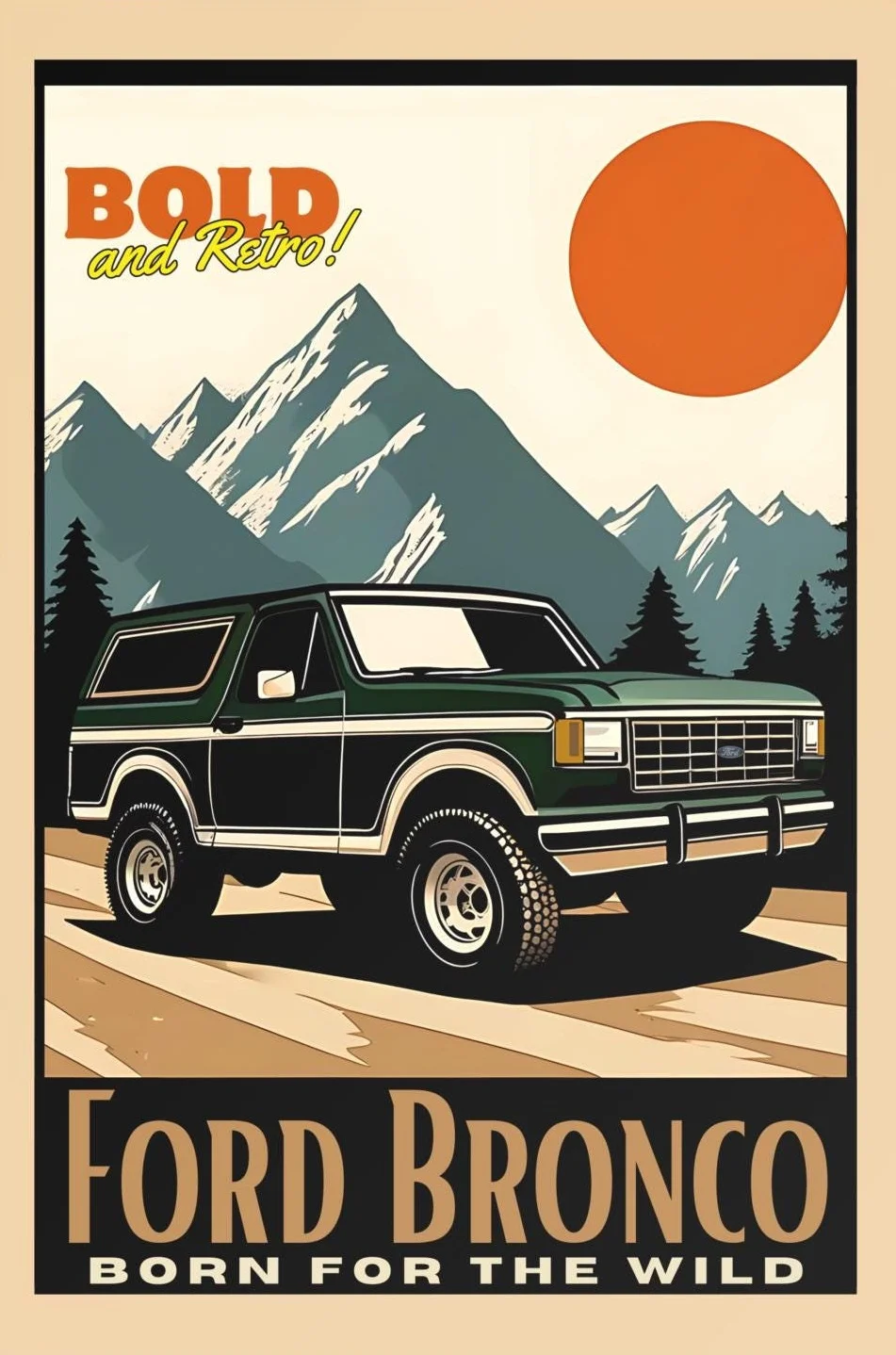 Plakat klasyczne samochody wyścigowe vintage Wzór 11
