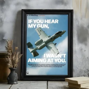 Plakat z samolotem myśliwskim Czarny