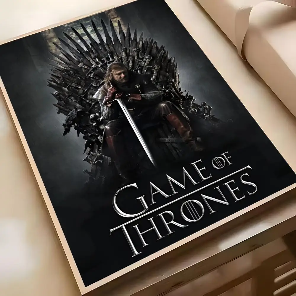 Plakat samoprzylepny Gra o Tron Czarny10