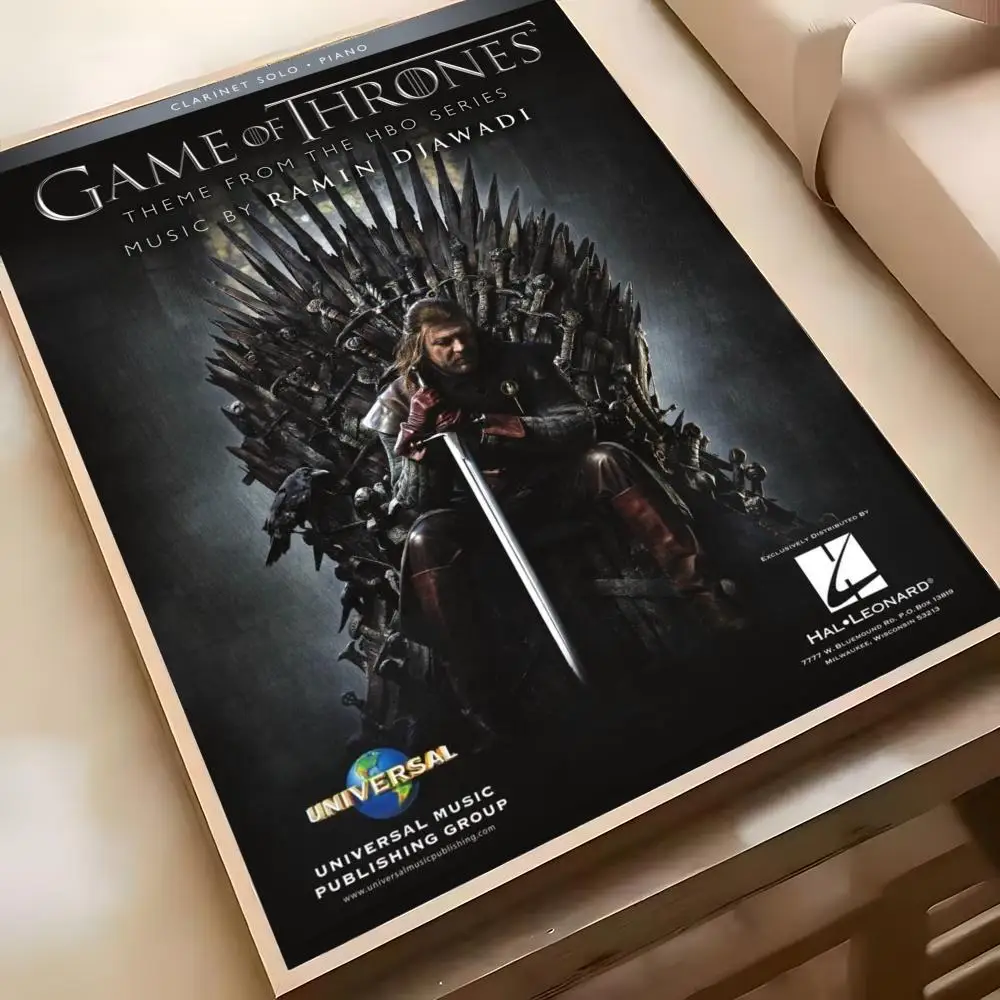 Plakat samoprzylepny Gra o Tron Czarny2