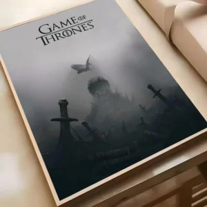 Plakat samoprzylepny Gra o Tron Czarny4