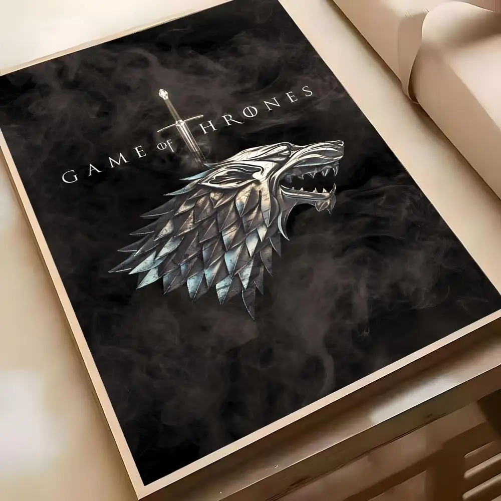 Plakat samoprzylepny Gra o Tron Czarny5