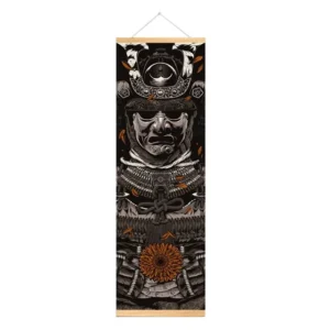 Plakat samuraj i tygrys - japońska grafika ukiyo-e Wzór 1