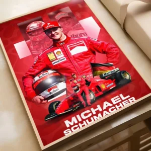 Plakat Schumacher wyścigowy Wzór 1