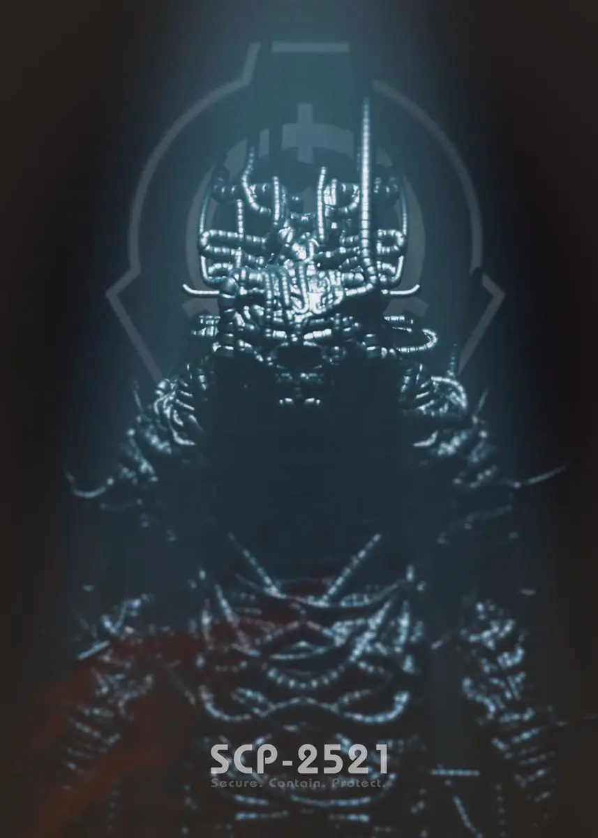Plakat SCP Foundation - grafika dla fanów horroru Czarny