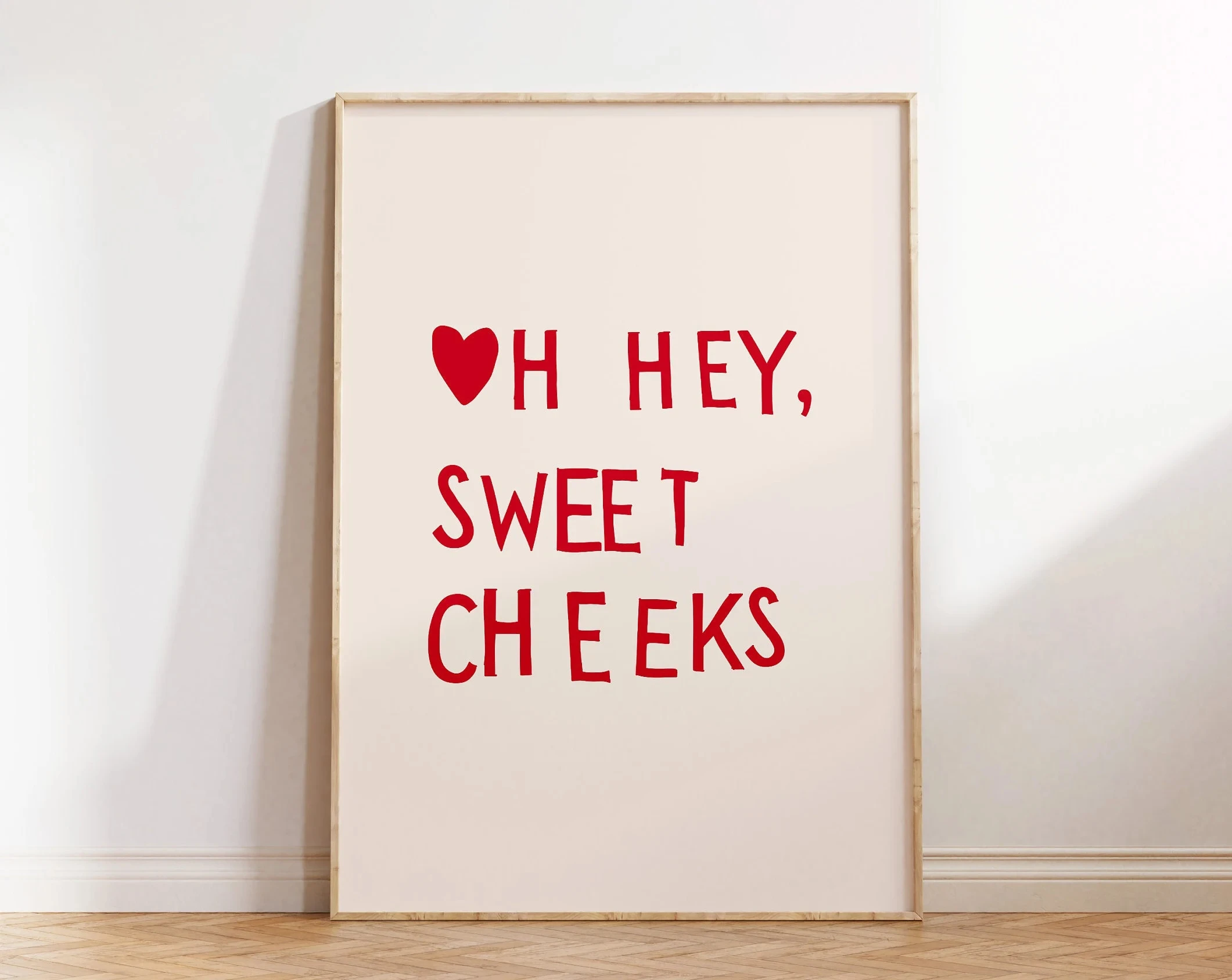 Minimalistyczne serce - plakat typograficzny Fioletowy/фиолетовый