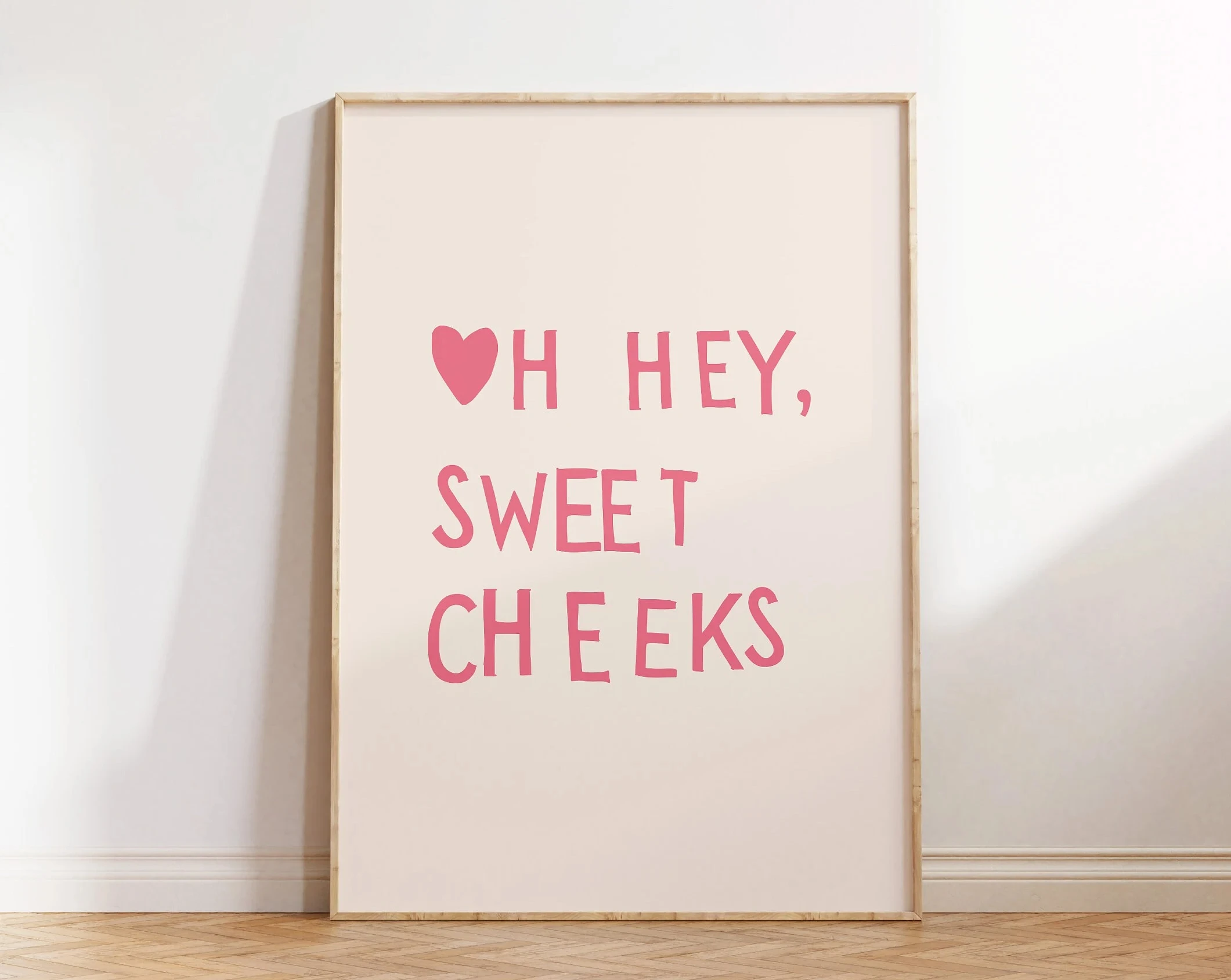 Minimalistyczne serce - plakat typograficzny Pomarańczowy