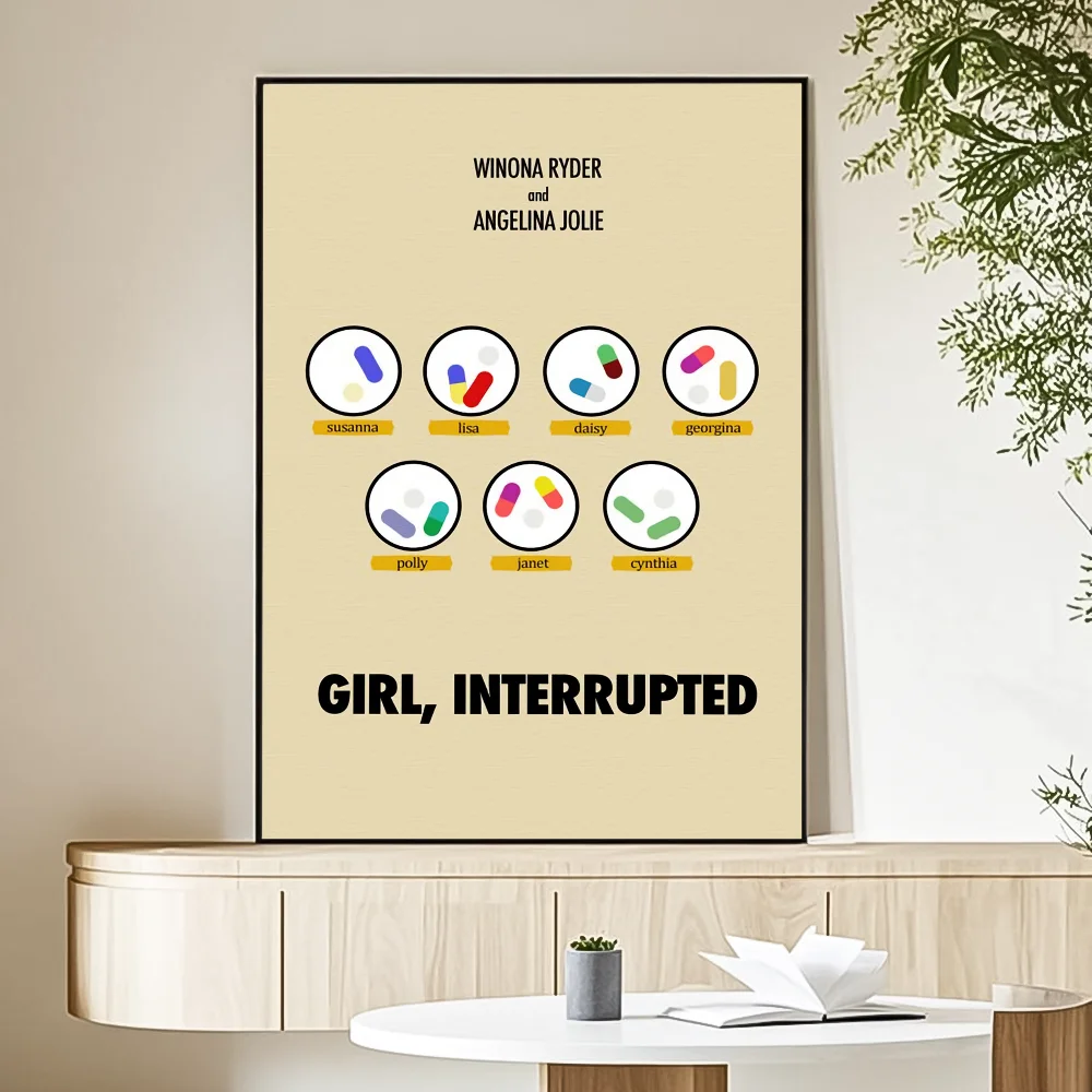 Plakat serialowy w stylu retro Biały