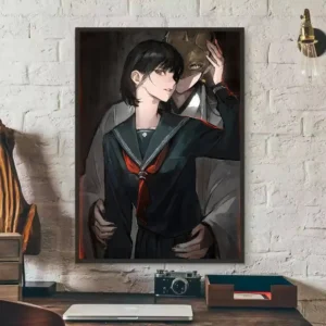Plakat Silent Hill - grafika gaming horror Jasnoszary