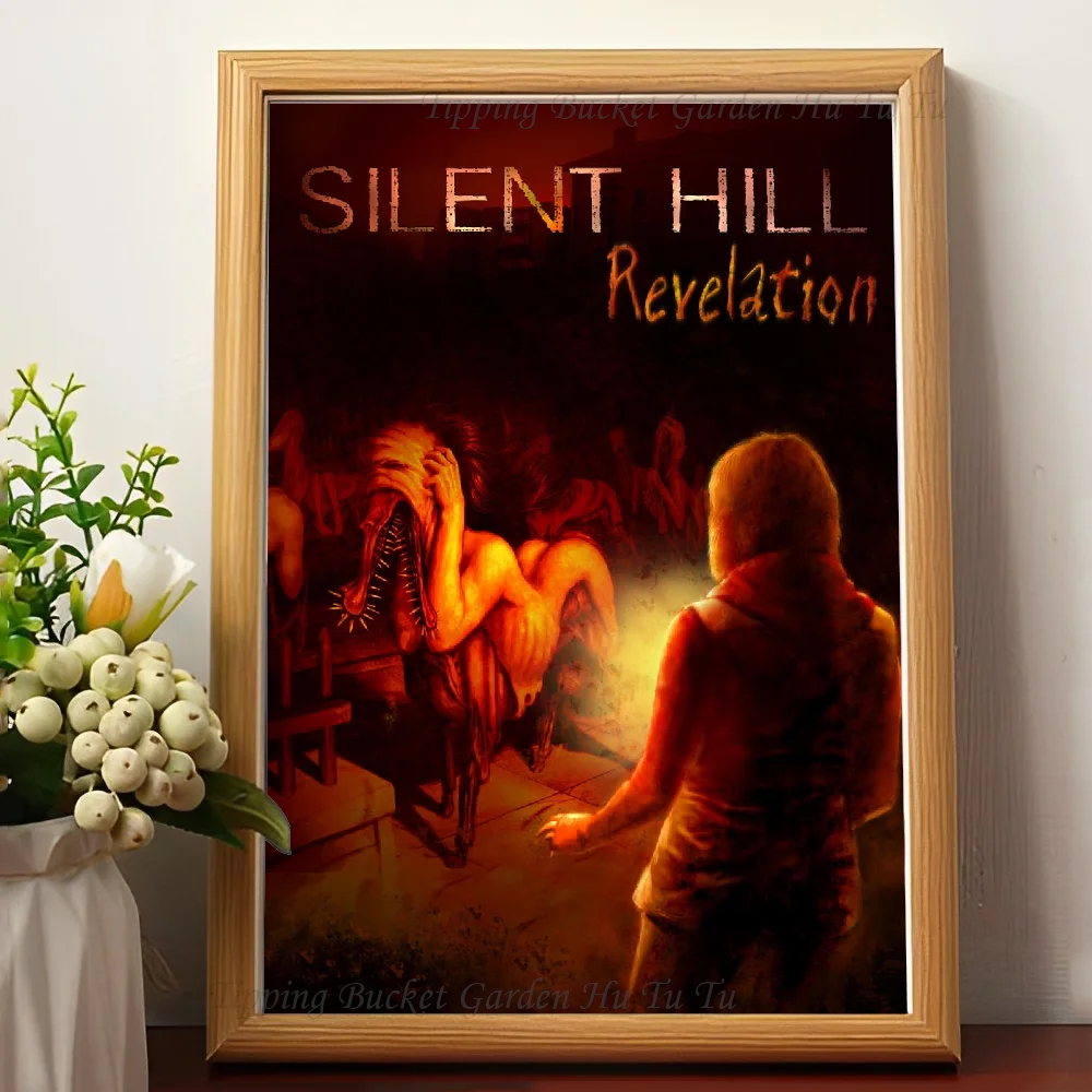 Silent Hill – plakat horroru na płótnie Czarny