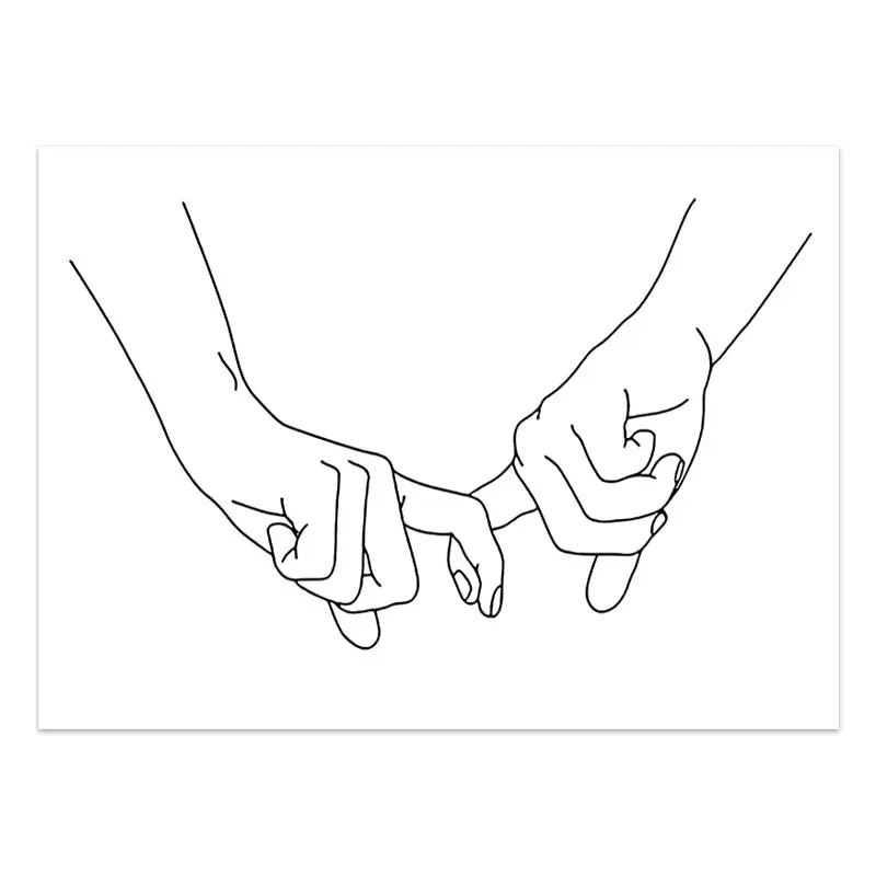 Skandynawski plakat Amore - miłość czarno-biała Wzór 6