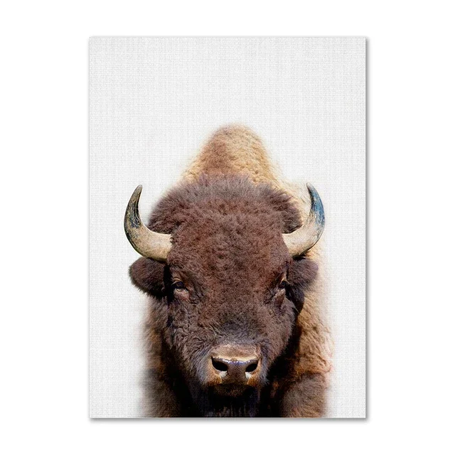 Skandynawskie plakaty z uroczymi zwierzętami Jasnożółty