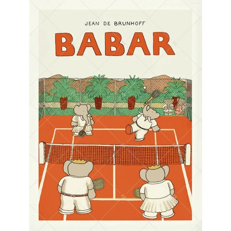 Plakat ze słoniem Babar do pokoju dziecka Wzór 7