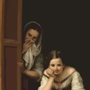 Plakat śmieszna Mona Lisa do łazienki Zielony