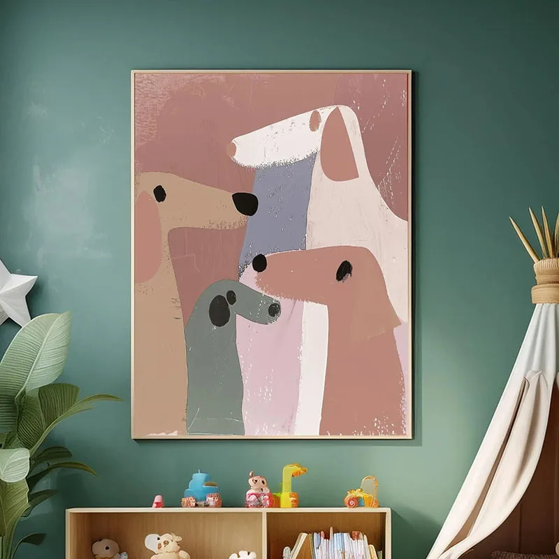 Śmieszny pies retro - plakat ilustracja Fioletowy