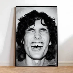 Plakat Sombr - portret wokalisty Srebrny