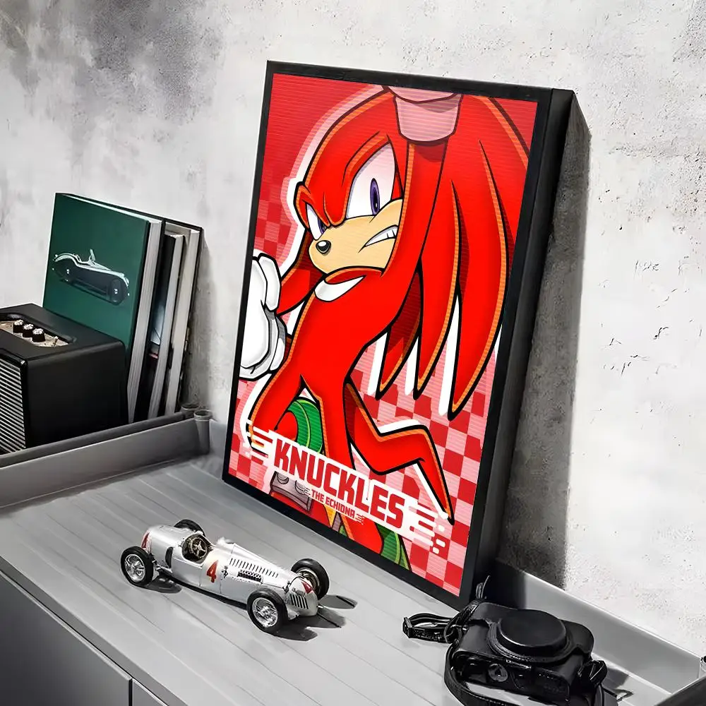 Plakat Sonic - kolorowa grafika do pokoju dziecięcego Czarny3